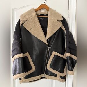 Lamarque Lisa Oversized Mixed Media Cocoon Jacket